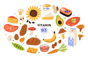 Food products, vitamin groups set, a Food Illustration by Good Studio (Thumbnail 10 of 19)