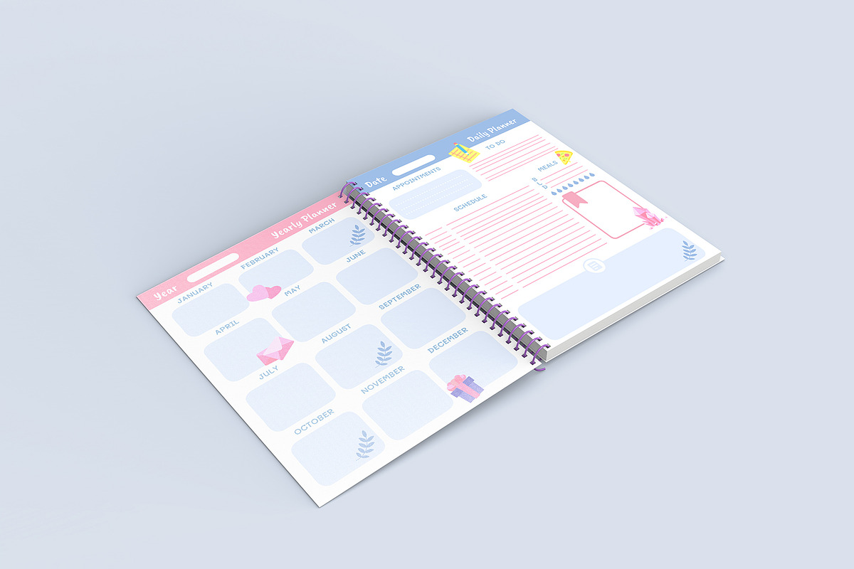 School Notebook Cover Mockup, a Merchandise Mockup by Graphicboom (Photo 7 of 7)