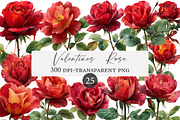 Valentines Rose Clipart, an Illustration by Designworld (Thumbnail 1 of 5)