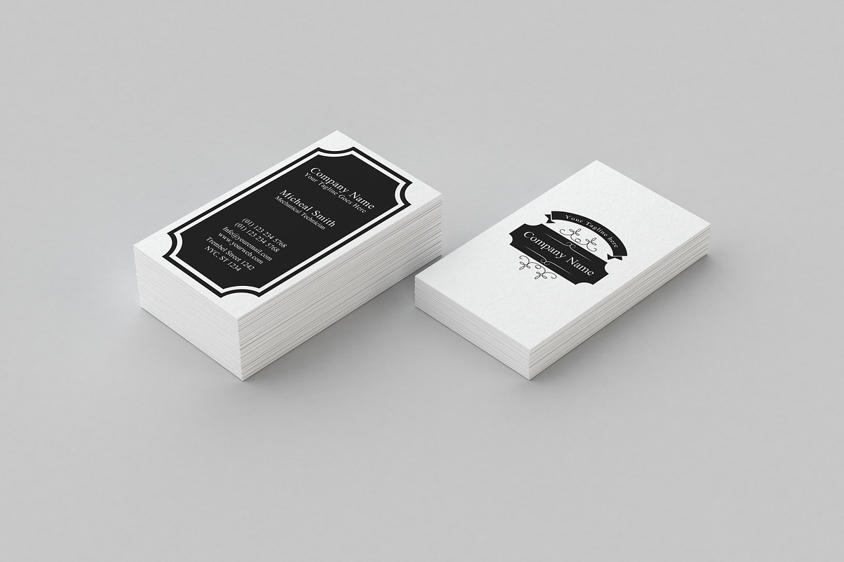 Minimal Vintage Business Card 1, a Business Card Template by Shahjhan (Photo 1 of 2)