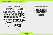 Makhlux 119 - Futuristic Typeface, a Sans Serif Font by Pengedar Seni (Thumbnail 11 of 11)