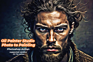 Oil Painter Studio Photo to Paintin, an Action Add-On by Studio Retouch
