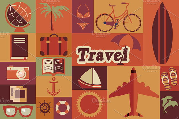 Flat Travel Icons