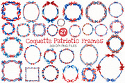 Coquette Patriotic Frames Clipart, an Illustration by Designworld (Thumbnail 1 of 8)
