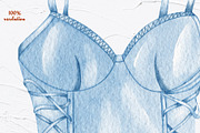Lingerie Watercolor Collection, an Object Illustration by BarvArt (Thumbnail 9 of 9)