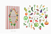 Watercolor VEGETABLES illustrations, a Decorative Illustration by GevelStudio (Thumbnail 2 of 9)