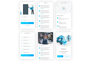 Shipment & Logistics Adobe XD App