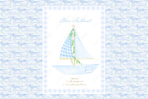 Sailboat Boy Birthday Party Invite