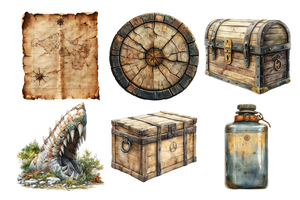 Classic Adventure ClipArt PNG, an Illustration by SinaCreation (Photo 3 of 10)