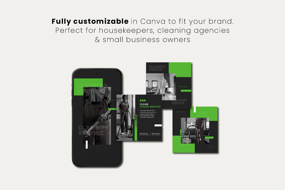 Cleaning Instagram Canva Templates preview 7