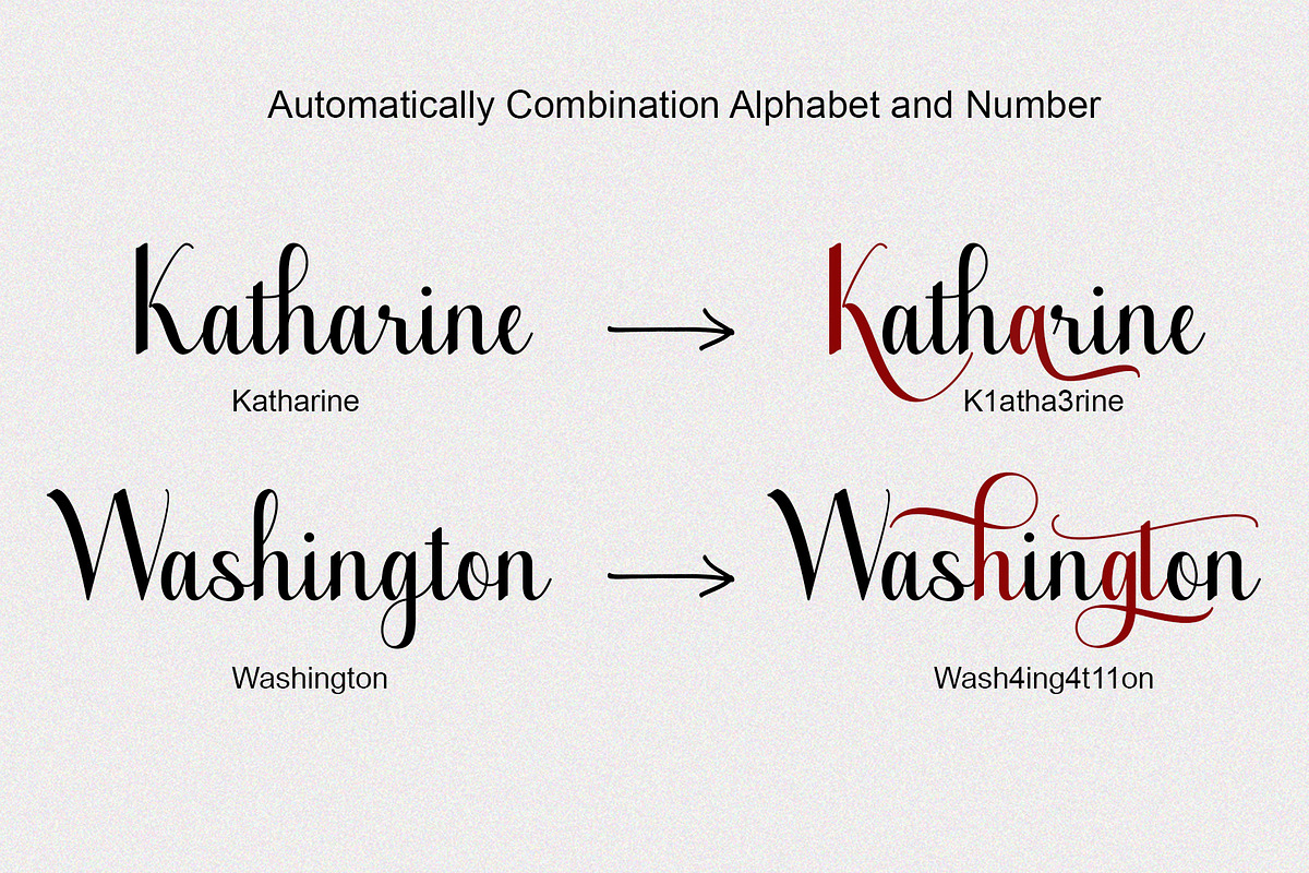 Katharine Calligraphy Modern, a Script Font by Teweka (Photo 8 of 8)