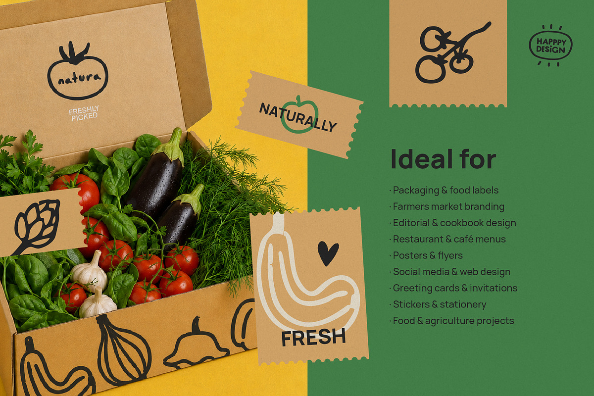 Fruit & Vegetable Illustrations, a Food Illustration by happpydesign (Photo 10 of 11)