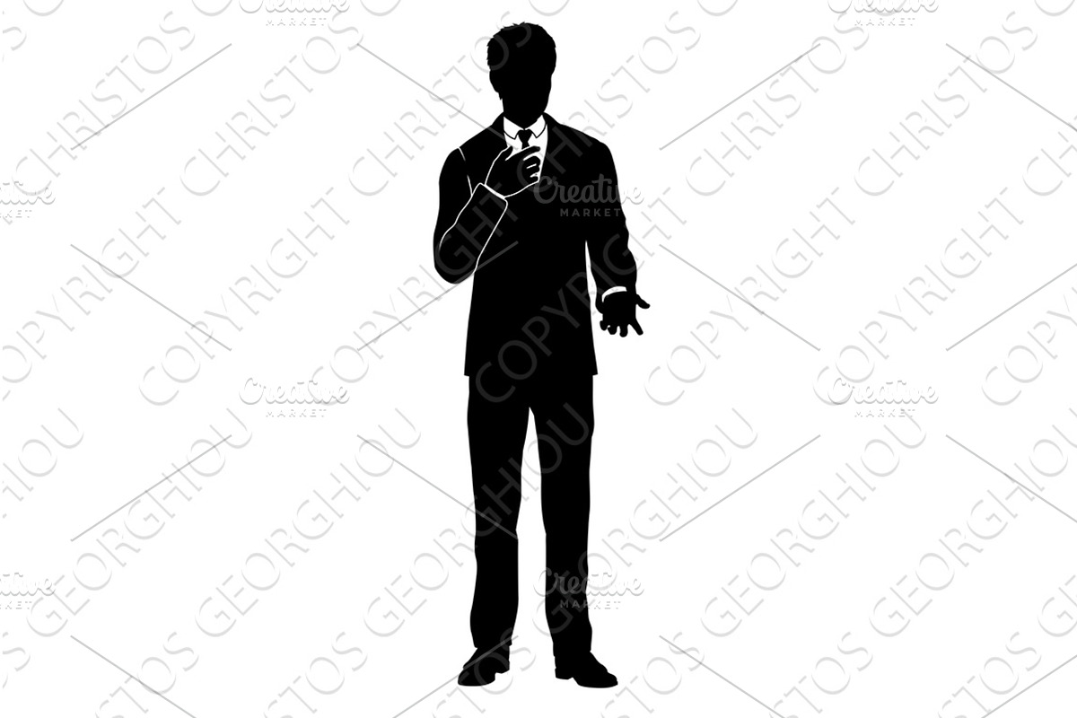 Business People Man Silhouette, a Person Illustration by Christos Georghiou