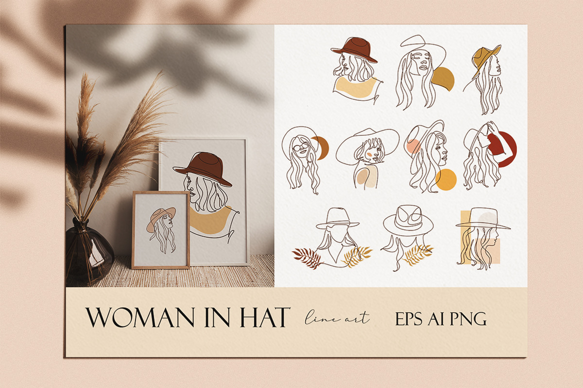 One Line Art Woman Boho, a Person Illustration by velychko.ua (Photo 5 of 8)