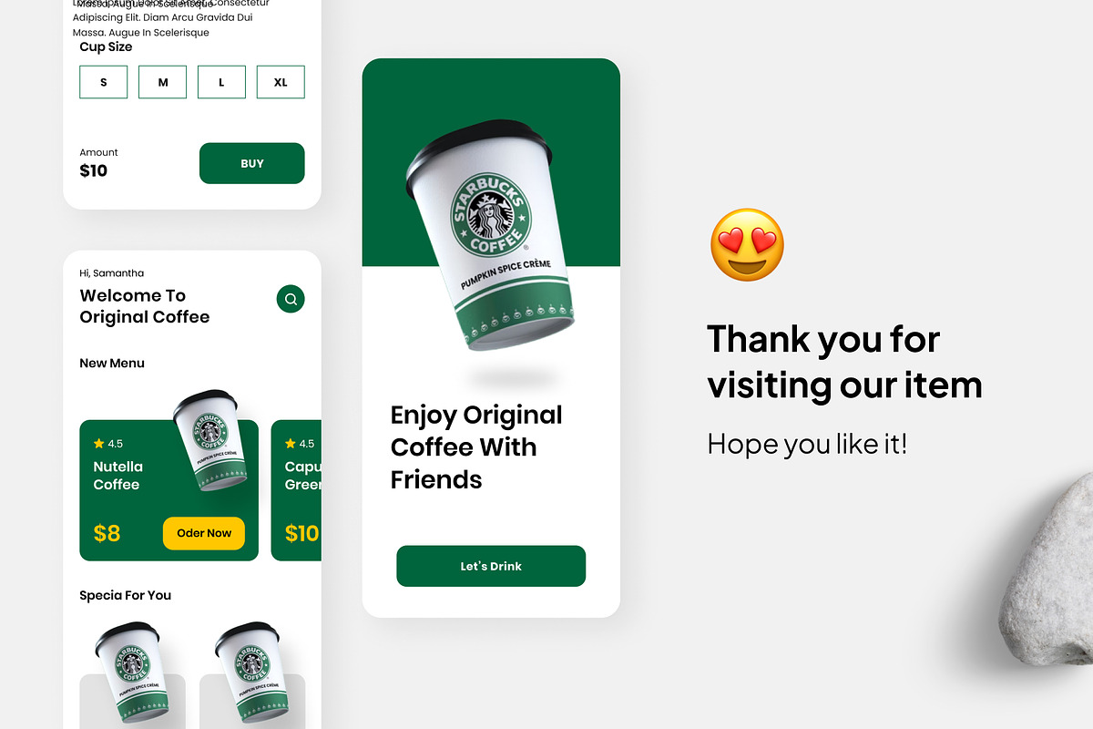My Coffee - Coffee Shop Mobile App, an UI Kit Template by Panen Creative (Photo 3 of 3)
