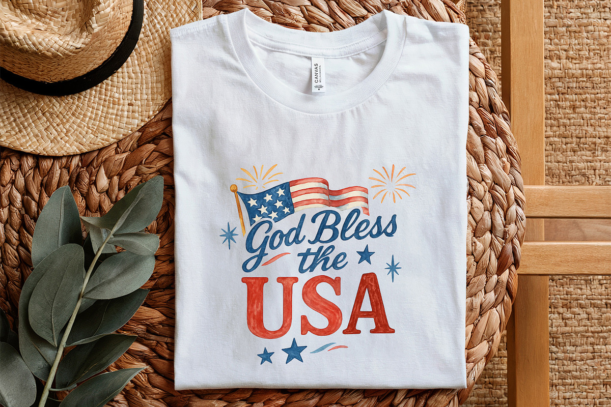 God Bless the USA PNG, 4th of July, an Illustration by SharpMarketplace (Photo 5 of 9)