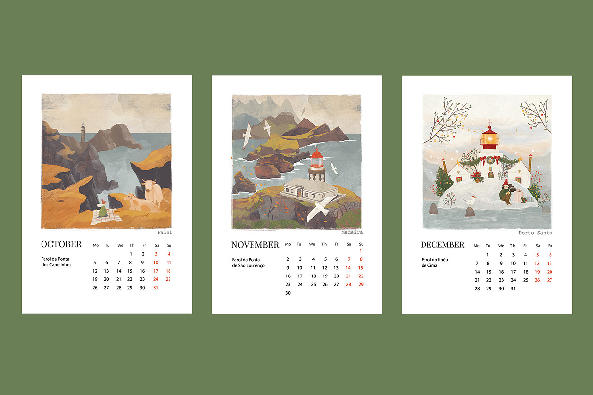 Calendar 2026 Portuguese Islands, an Object Illustration by Dashnpro (Photo 6 of 6)