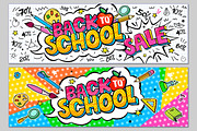 Back To School banner set, a Decorative Illustration by VectorStory (Thumbnail 1 of 2)