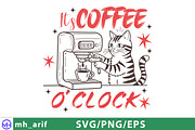 Cat Coffee Machine Hand-drawn SVG, a Graphic by mh_arif (Thumbnail 1 of 4)