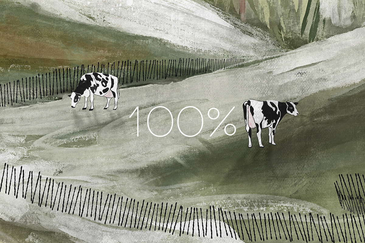 Countryside Hills & Cows Wallpaper, a Wallpaper Graphic by apollinariia_shop (Photo 11 of 13)