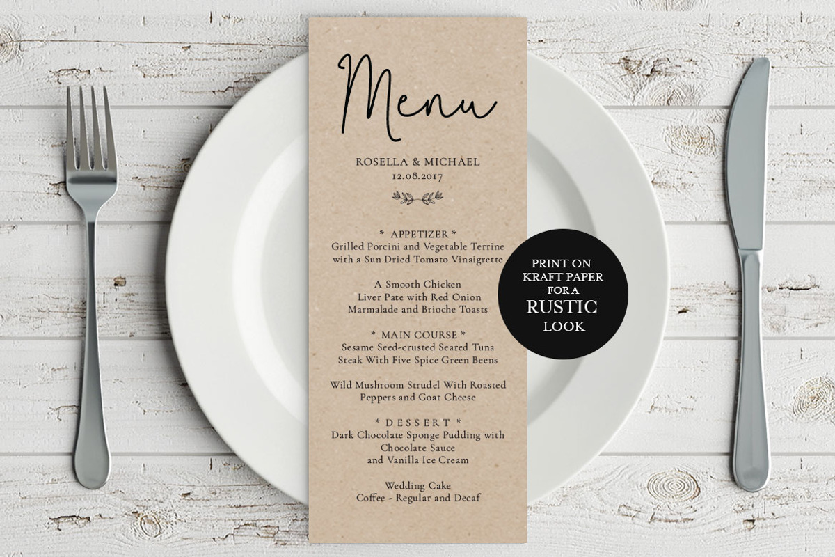 Wedding Menu Template SHR467, an Invitation Template by Shafura_Wedding (Photo 1 of 3)