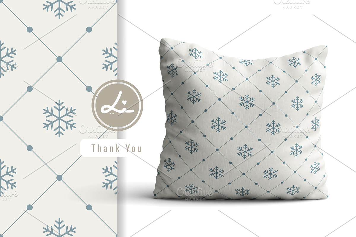 Elegant snowflake seamless pattern, a Pattern Graphic by lindoet23 (Photo 2 of 3)