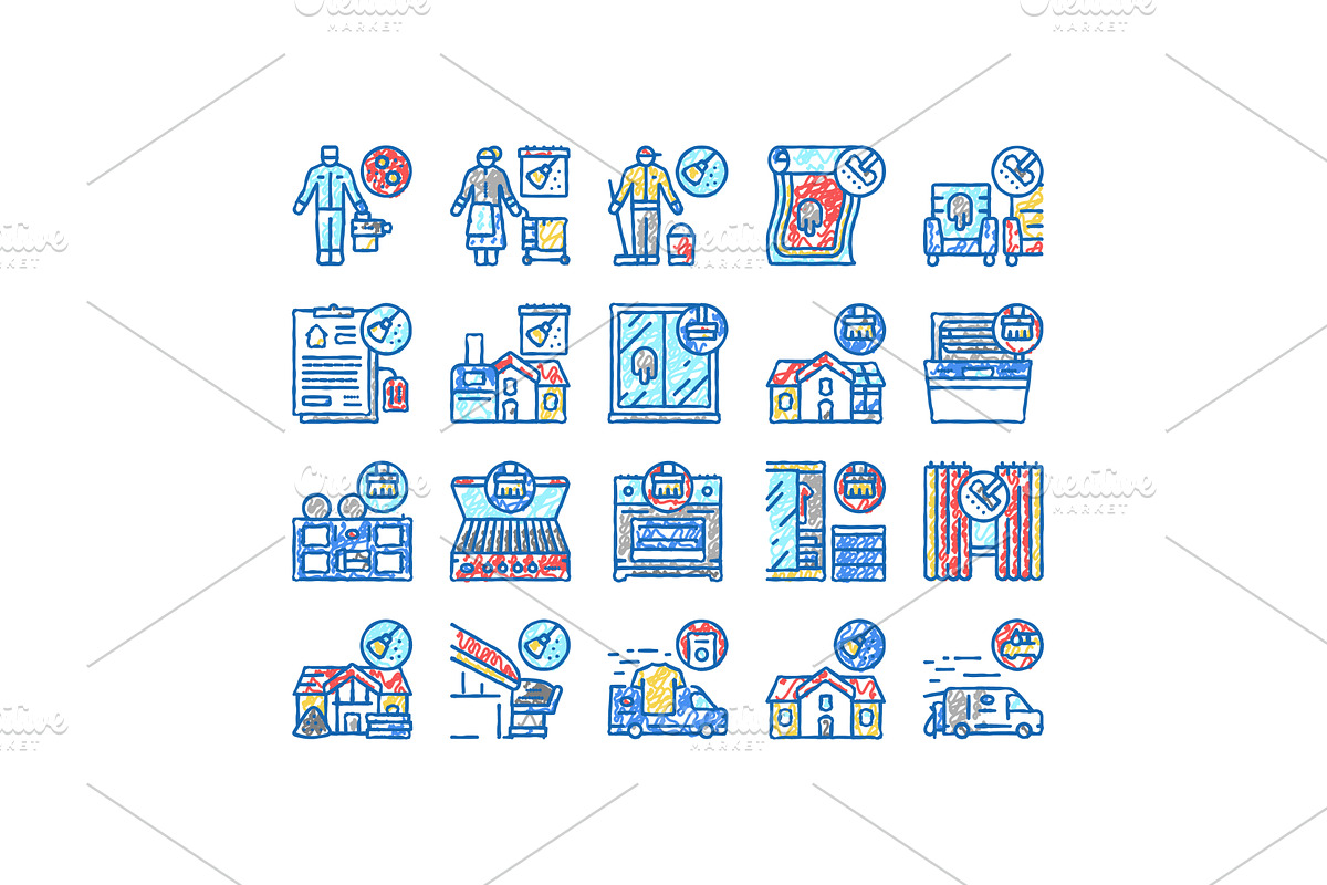 Cleaning Building And Equipment, an Object Illustration by pikepicture