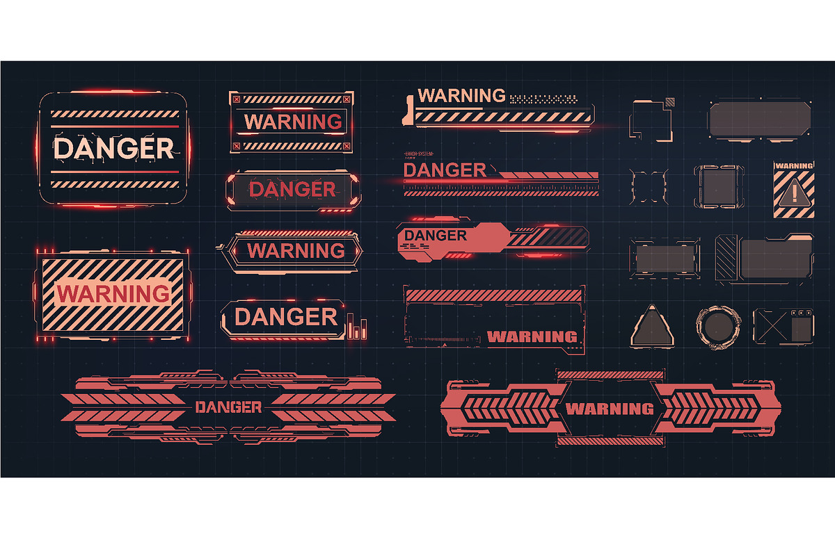 Sci-fi FUI Futuristic Element in HUD, a Technology Illustration by ZinetroN (Photo 9 of 10)