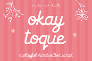 Okay Toque by Emily Ann Hill, a Script Font by Emily Ann Hill Type Co. (Thumbnail 1 of 4)