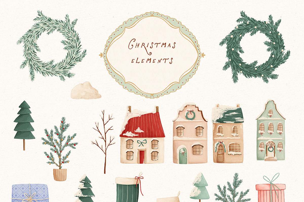 Christmas Tale - Cottagecore clipart, a Decorative Illustration by polikarpovaart (Photo 17 of 19)