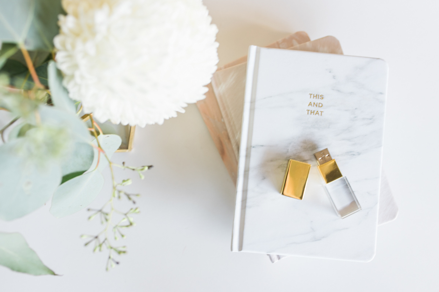 Styled desktop with usb containing styled, marble, and usb, a Business Photo by Suzy-Lou