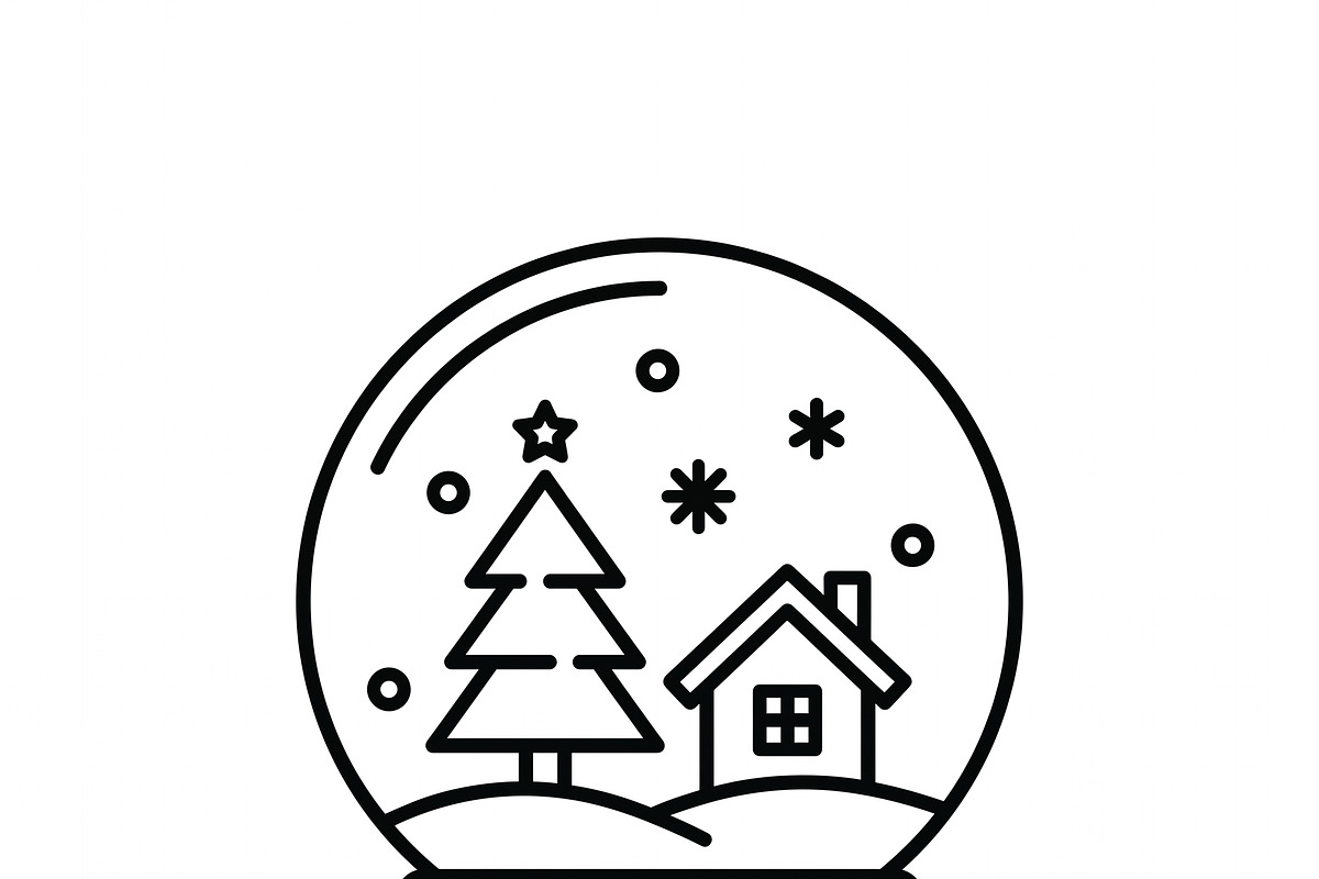 Bundles Winter Holiday Outline Icons, an Outline Icon by adenpinkstore (Photo 9 of 11)