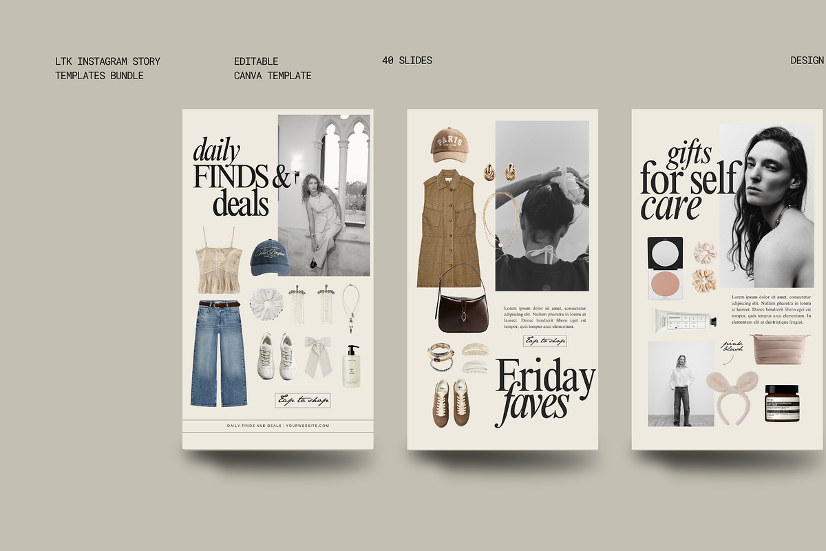 40 LTK Instagram Story Canva Template | Amare Creative