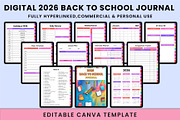 Digital 2026 Back To School Journal, a Stationery Template by Shumaya (Thumbnail 1 of 6)