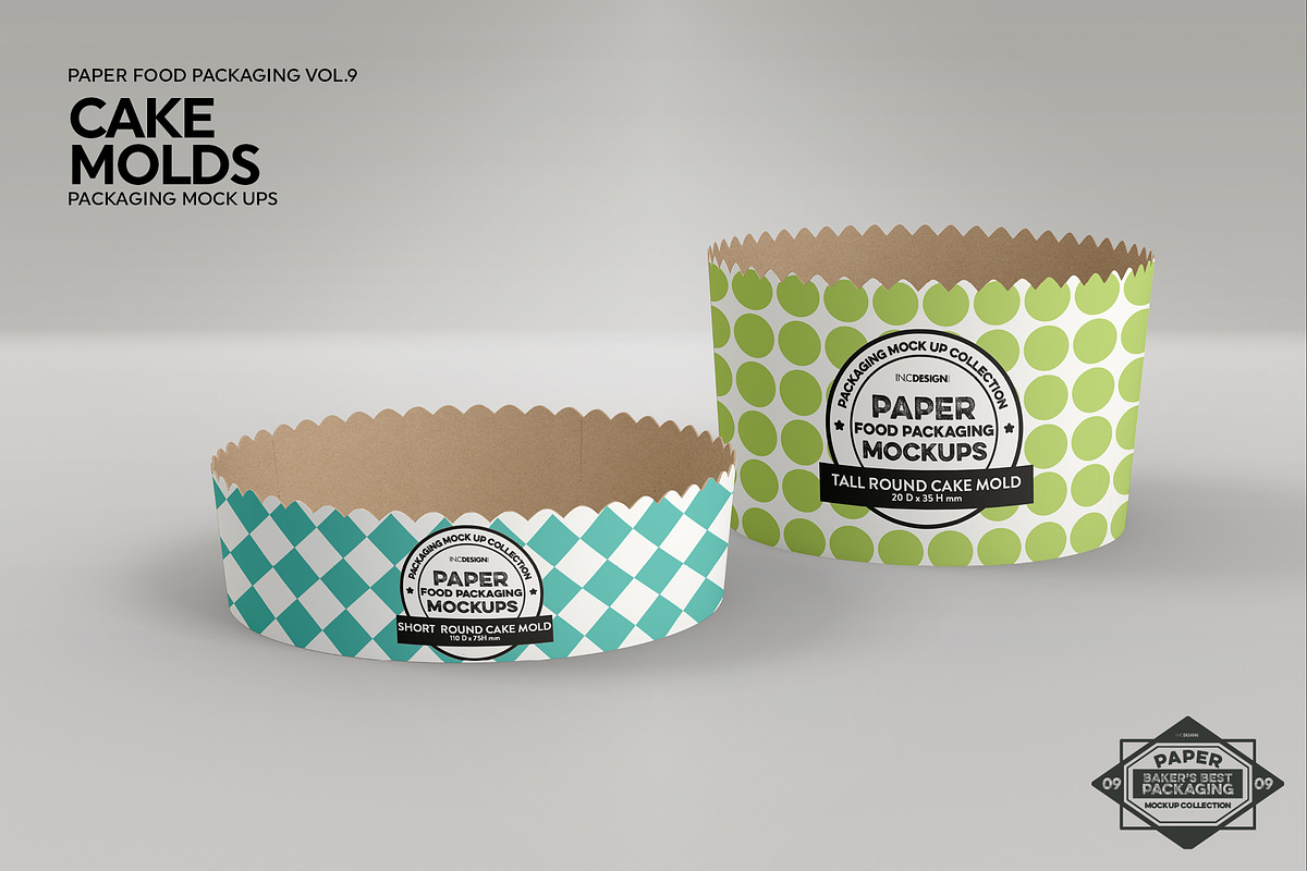 Round Cake Mold Packaging Mockup, a Packaging Mockup by INCDesign (Photo 3 of 6)