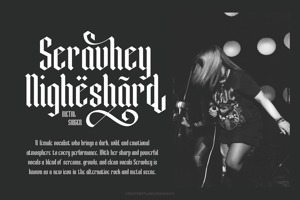 Roslenk - Blalckletter Font, a Blackletter Font by Flawless And Co (Photo 10 of 10)