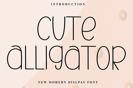 Cute Alligator, a Serif Font by FreshTypeINK