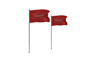 Waving Flag Mockup Template Set, an Advertising Mockup by DesignRushMarket (Thumbnail 4 of 11)