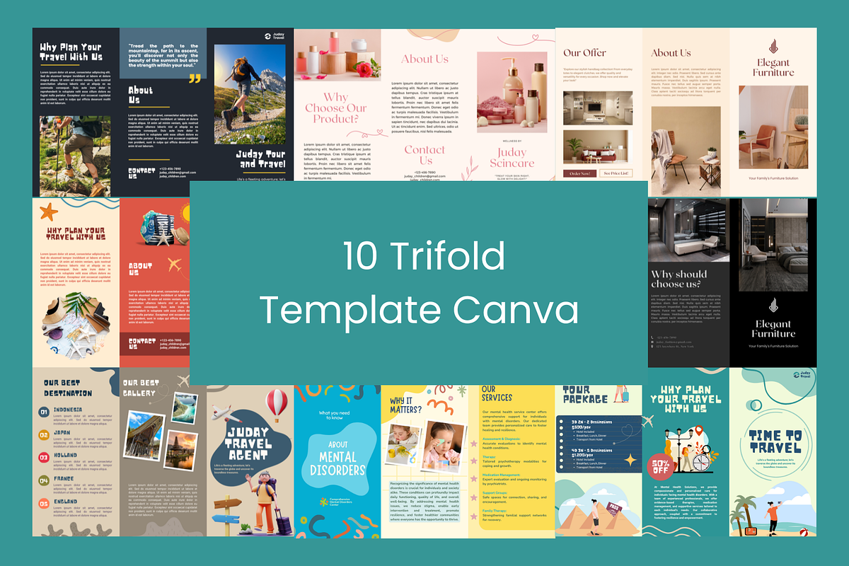 Modern Trifold Brochure Template, a Brochure Template by judayartworks (Photo 1 of 21)