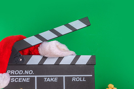 Christmas movie, home cinema background, a Holiday Photo by Rimma