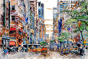 Aquarelleum Urban Sketcher Action, an Action Add-On by MRI STUDIO (Thumbnail 4 of 13)