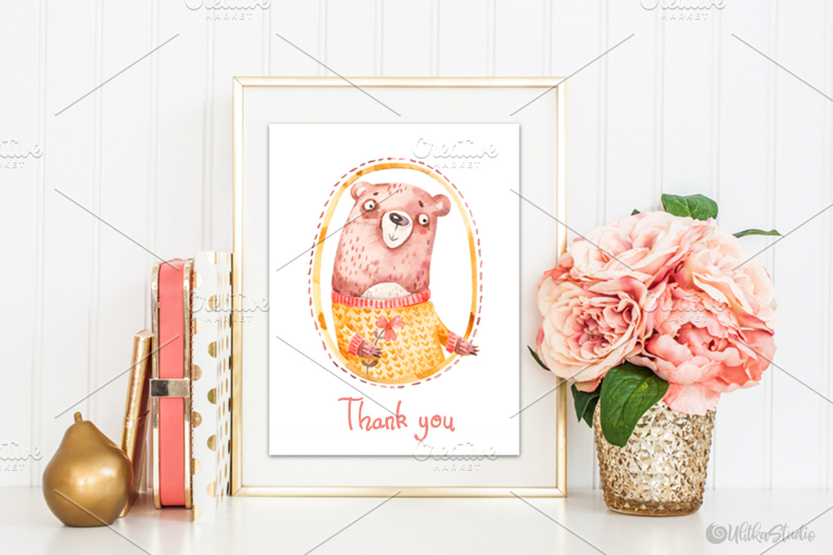 Cozy Valentines Day. Lovely bears, an Animal Illustration by UlitkaStudio (Photo 20 of 20)