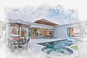 Exterior Watercolor Effect Bundle, an Action Add-On by MRI STUDIO (Thumbnail 14 of 24)