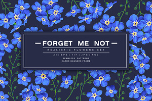 "Forget Me Not" Floral Set