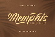 Memphis - Modern Script Font, a Handwritten Font by Alpaprana (Thumbnail 1 of 11)