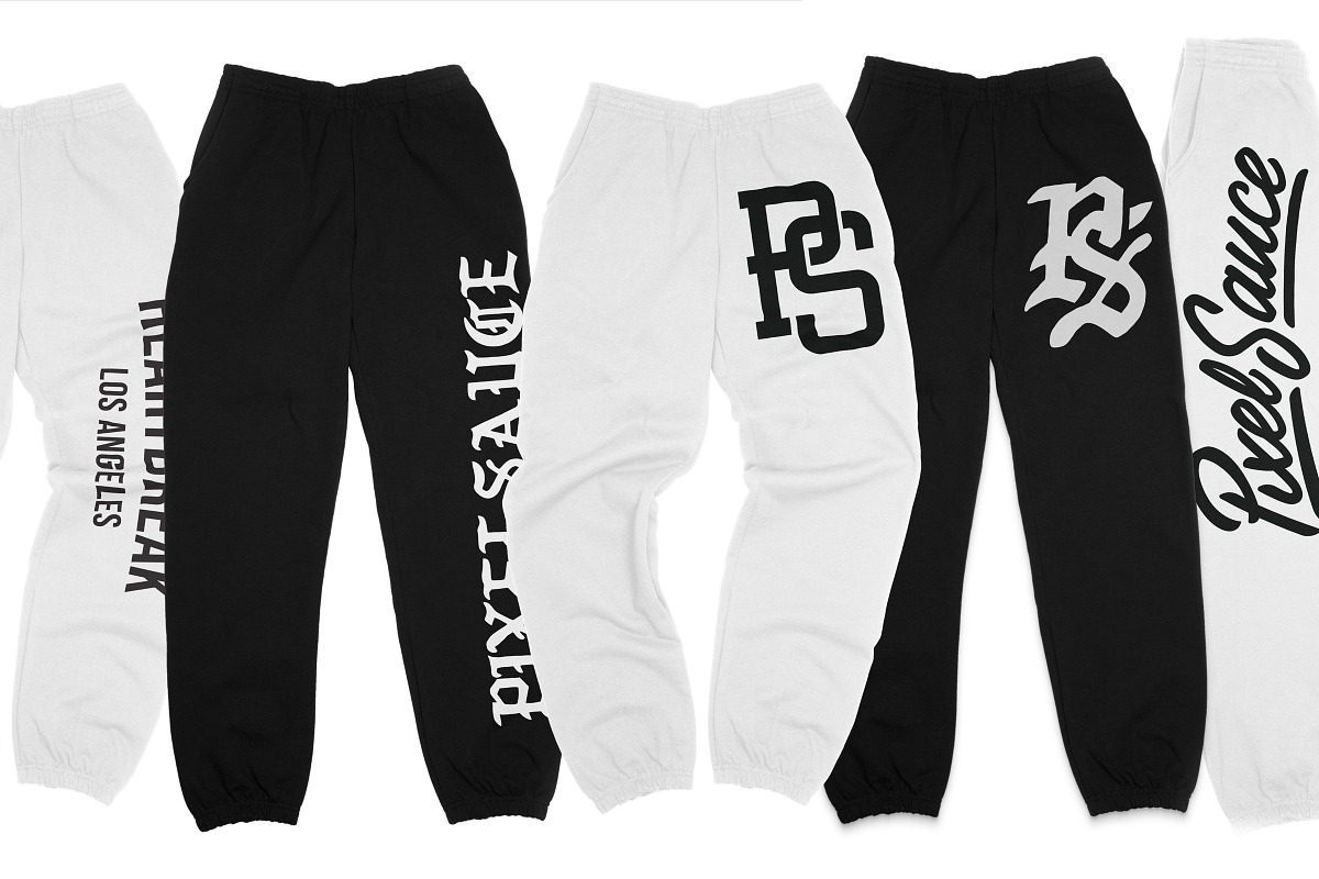 LA Apparel HF04 Heavy Fleece Pants, a Bottom Mockup by Pixel Sauce™ (Photo 2 of 6)