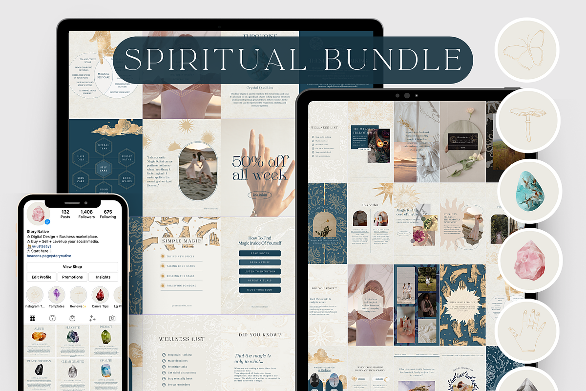 Spiritual Template Instagram Bundle, a Social Media Template by Story Native (Photo 1 of 14)