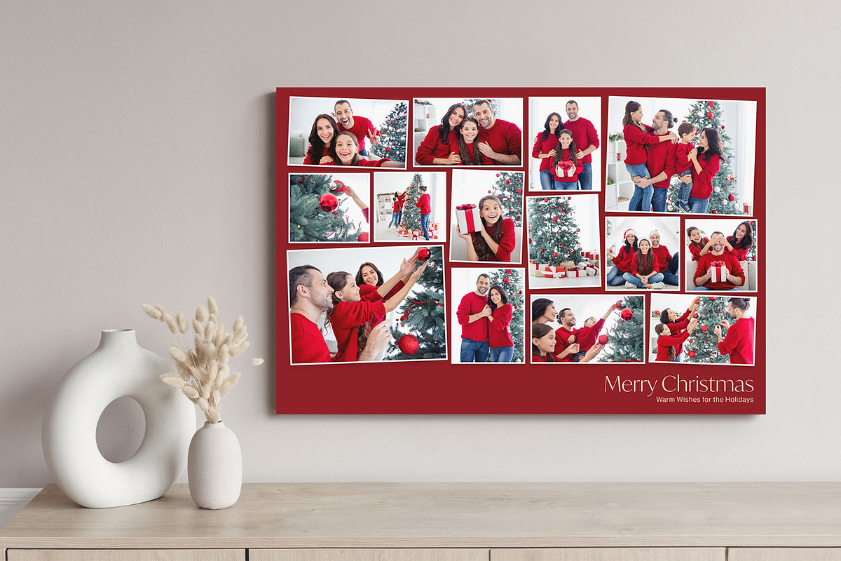 Christmas Family Photo Collage Templ, a Design Template by DesignerCandies (Photo 3 of 5)