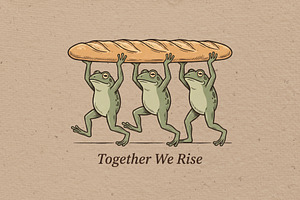 Together we rise illustration, an Animal Illustration by Vectorlina