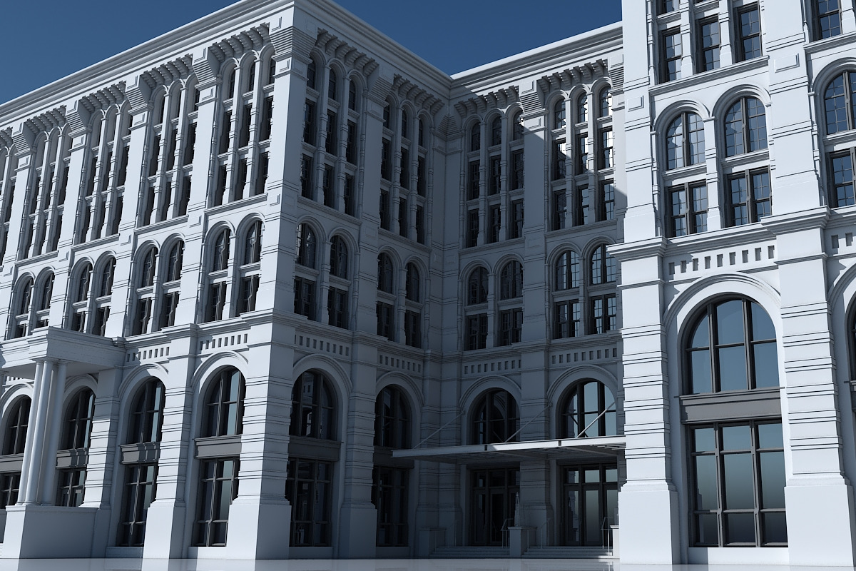 Commercial Building Facade 21, an Architecture 3D Model by Giimann (Photo 1 of 15)